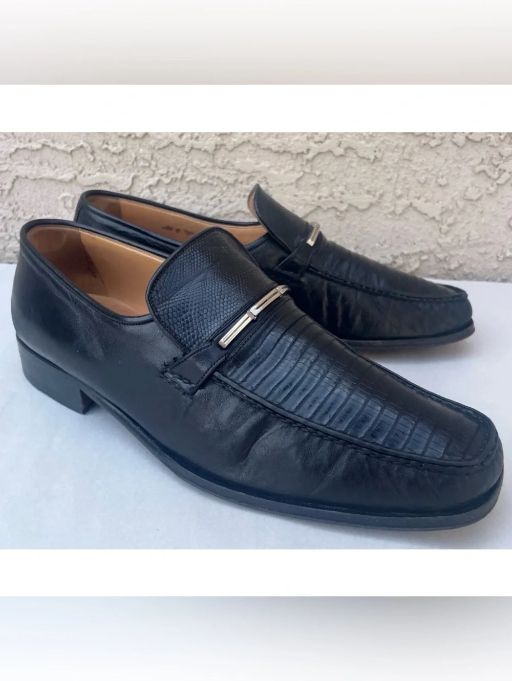 Bally of Switzerland Alligator Mens 9.5 D Moc Penny Slip On Loafers Shoes VTG
